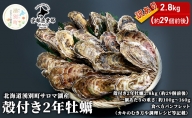 【国内消費拡大求む】訳あり 北海道 湧別町 サロマ湖産 殻付き 2年牡蠣 2.8kg（約29個前後）