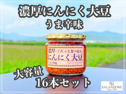 濃厚にんにく大豆 うま辛味 300g×16本 セット  1114494 - 福岡県朝倉市