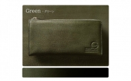 全ての「最小値」を目指す 整う極小長財布【Sole_zip】（カラー：グリーン）