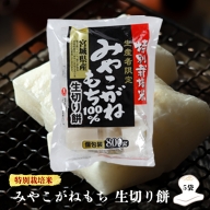 (10001)[特別栽培米生産者限定]宮城県産みやこがねもち100%生切り餅5袋