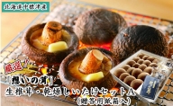 厳選 北海道中標津産「想いの茸」生椎茸・乾燥しいたけセットA（贈答用紙箱入）