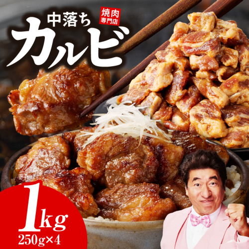 焼き肉専門店 自家製タレ漬け 中落ちカルビ 総量1kg 小分け 250g×4 015B471 1115774 - 大阪府泉佐野市