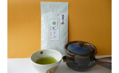 森の深蒸し茶 栽培期間中無肥料無農薬のお茶 「天のめぐみ」 100g入り 5本セット 111601 - 静岡県森町