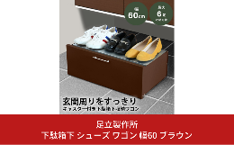 靴を下駄箱下にスッキリ収納できるシューズワゴン。 上下2段に靴を収納できる優れもの。 棚板は鉄製のため厚さを薄くすることができ、スニーカーなどもしっかり収納できる高さになっています。 また、 付け替え