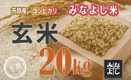 みなよし米【市原産コシヒカリ・玄米】20Kg