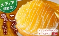 【着日指定 可能】アップルキャラメルチーズタルト(18cm)【心優　－Cotoyu Sweets－】 [KAA401]