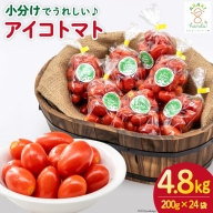 AH068【小分けでうれしい♪】アイコトマト4.8kg（200g×24袋）