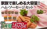 長崎浪漫工房 九州産豚肉使用ハム・ソーセージ詰合せ 計7種 8パック 678g   [OCQ008]