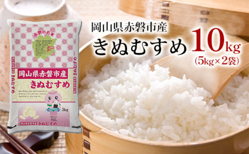 米 2025年産 きぬむすめ 10kg（5kg×2袋）岡山県赤磐市産 精米 白米 こめ お米 特Aランク  112318 - 岡山県赤磐市