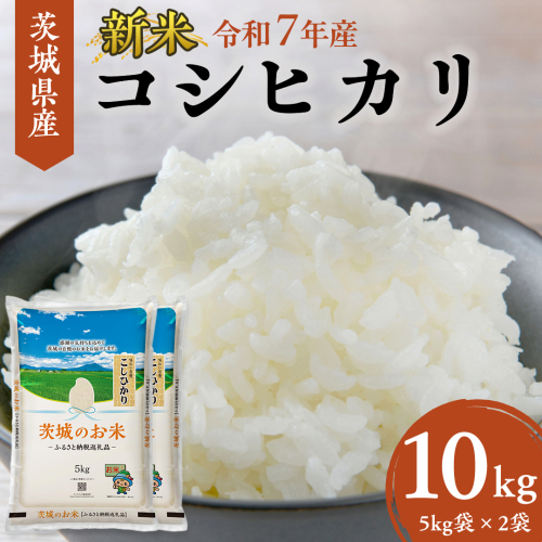 【 令和7年産 】 茨城県産 コシヒカリ 10kg ( 5kg × 2袋 ) 米 お米 コメ 白米 こしひかり 茨城県 精米 新生活 応援 新米 [DK002ci] 1123749 - 茨城県筑西市
