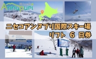 ニセコアンヌプリ国際スキー場リフト券（6日券）【16008】