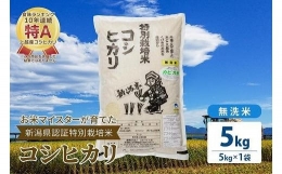 【ふるさと納税】お米マイスターが育てた特別栽培米 精米コシヒカリ 上越産 令和5年産 5kg(5kg×1袋)無洗米