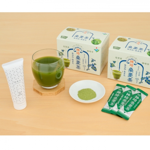 【神埼の特産品 和菱 2点セット】神埼桑菱茶（3g×30包）×2箱 & 和菱ハンドクリーム1本(H066121) 1126508 - 佐賀県神埼市