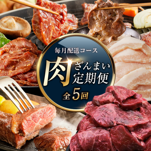 アキラ商店 肉三昧 わくわく 定期便 全5回【毎月配送コース お楽しみ 焼肉 ていきびん 焼くだけ 小分け BBQ やきにく 数量限定】 099Z128 1129026 - 大阪府泉佐野市