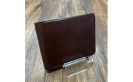 イタリアンオイルレザーの二つ折り財布(ダークブラウン)【1462665】