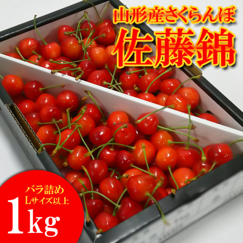山形産 さくらんぼ 佐藤錦 1kg バラ詰め Ｌ以上 【令和8年産先行予約】FS25-501 1132360 - 山形県山形市
