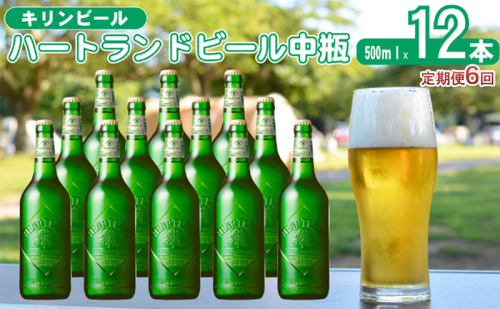 定期便 6ヶ月 キリン ビール ハートランドビール 500ml 中瓶 12本 箱入 お酒 アルコール 瓶 6回 お楽しみ 1133308 - 福岡県朝倉市