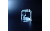 3D レーザー加工のクリスタルガラス1個 有限会社高山商会 奈良市 F-74
