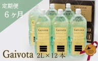 ＜定期便　Gaivota2箱（2L×12本）×６回＞　北のハイグレード食品　北海道乙部町の天然シリカ水