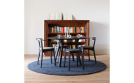 無垢 ダイニングテーブル サークルテーブル 円 / ウォールナット材 または オーク材 【HIRASHIMA AGILE Circle Dining Table 105】 受注生産 ダイニングテーブル 単品 国産 ダイニング テーブルのみ 食卓テーブル