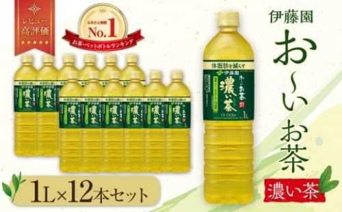 お～いお茶 濃い茶1L×12本セット［おーいお茶 ペットボトル 1リットル ケース 箱 伊藤園 静岡］ 1135184 - 静岡県御前崎市