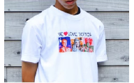 【平井知事グッズ】WE LOVE TOTTORI Tシャツ(ホワイト) Lサイズ (T1-16-3)