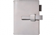 本革ベルト付きトラベラーズノート パスポートサイズ対応カバー　グレージュ(灰色)
