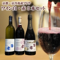 京丹後産ブドウワイン 白・赤 3本セット 京丹後産ピノ・ブラン シュールリー 京丹後産サペラヴィ 丹波ワイン