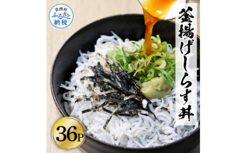 KGP069　高知県産釜揚げしらす 50g×36パック 簡易梱包 小分け 国産 釜揚げ シラス丼 海鮮丼 ゆず付 お茶漬け 軍艦巻き 手巻き寿司 36人前 大容量 冷凍配送 おかず お取り寄せ のし対応 ギフト 1138964 - 高知県芸西村
