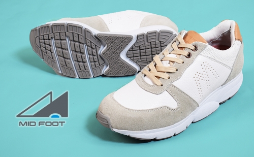 MIDFOOT ( ミッドフッド ) 婦人靴 レザースニーカー MF001JL ( ホワイト ) 4E 113948 - 奈良県大和郡山市
