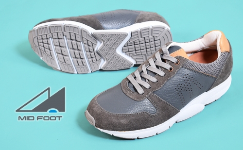 MIDFOOT ( ミッドフッド ) 婦人靴 レザースニーカー MF001JL ( グレー ) 4E 113951 - 奈良県大和郡山市