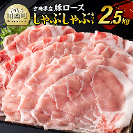 【期間限定500g増量中！】宮崎県産豚ロースしゃぶしゃぶ 2.5kg (500g×5) 【 豚肉 豚 肉 国産 うす切り 】