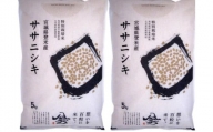 【特別栽培米】宮城県登米市産ササニシキ精米　５kg×２個セット