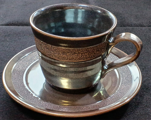 若狭鳳足焼　水滴帯文珈琲碗皿［高島屋選定品］ 食器 マグカップ  114309 - 福井県若狭町