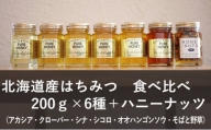 [№5749-1116]【純粋蜂蜜】北海道産はちみつ食べ比べ（蜂蜜200g×6種＋ハニーナッツ170g）