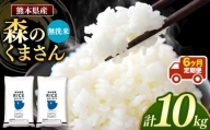 【定期6回】森のくまさん 無洗米 10kg （5kg×2袋）×6回 ｜ 米 無洗米 森のくまさん 熊本県 玉名市 くまもと たまな