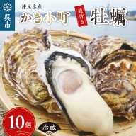 沖元水産 かき小町 殻付き 牡蠣 10個 牡蠣ナイフ、レシピ付
