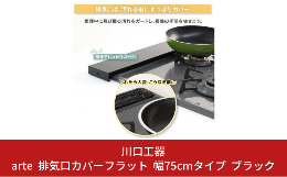 【arte 排気口カバー幅75 対応サイズ フラット】 ●コンパクトでもスッキリ＆しっかりカバー。 汚れやすいコンロの排気口をしっかりガード。面倒な掃除のストレス軽減。 ジャストフィットで、すっきりデ