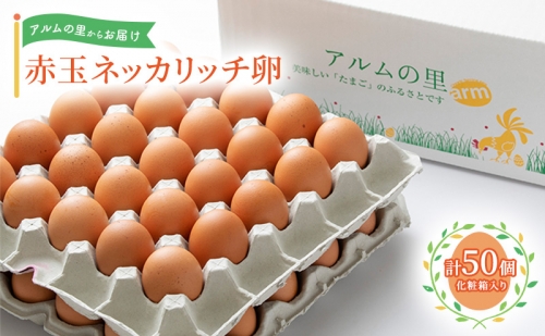 卵 赤玉 ネッカリッチ卵 50個入り 鶏卵 たまご 1146119 - 岡山県赤磐市