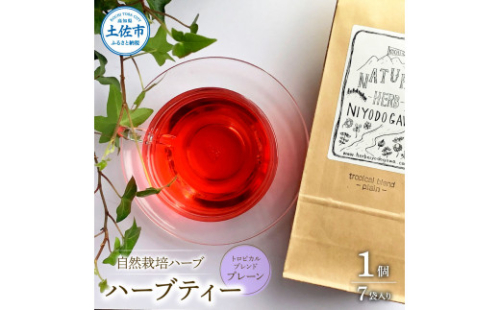 ハーブ仁淀川産 自然栽培ハーブ トロピカルブレンド プレーン ハーブティー ティーバッグタイプ 7袋入り 無農薬 ハーブ ティー リラックス お茶 睡眠 ブレンド プレゼント ギフト 高知県産 1147824 - 高知県土佐市