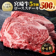 ５等級！宮崎牛ロースステーキ500g 肉 牛 牛肉 国産 黒毛和牛