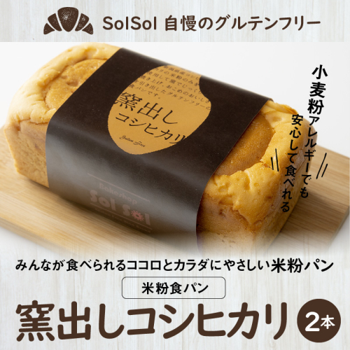 グルテンフリー 米粉食パン 窯出しコシヒカリ 2本　H083-017 114933 - 愛知県碧南市