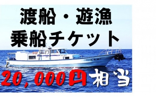 【渡船・遊漁】乗船チケット　20000円相当 115196 - 島根県海士町
