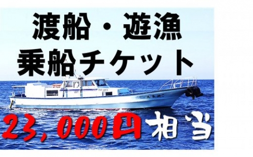 【渡船・遊漁】乗船チケット　23000円相当 115197 - 島根県海士町