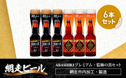 「ABASHIRIプレミアムビール」は網走産麦芽を使用。苦味・香り・甘みのバランスにこだわりました。 「監極の黒」は網走監獄をイメージした黒ビール。まろやかな飲み口と香味の豊かさが特長のスタウトです。