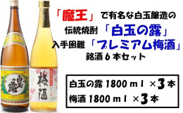 【魔王の蔵元が作るプレミアム梅酒と白玉酒造の伝統焼酎】〜大切な方と一緒にお楽しみください〜 名門の粋「魔王」で有名な蔵元の「プレミアム梅酒」と白玉酒造の「伝統焼酎」をお届けします。 --説明-- 【さ