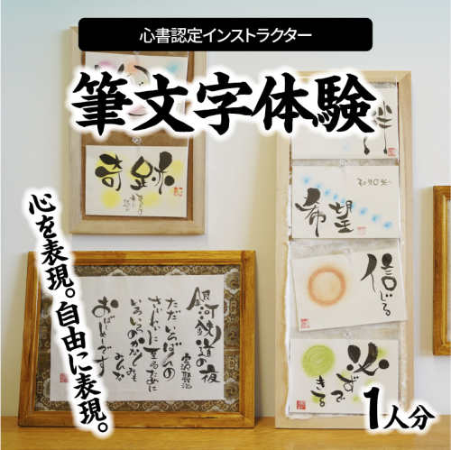 心書認定インストラクター　筆文字体験　１人分　H144-004 115681 - 愛知県碧南市