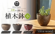 【宝寿窯】植木鉢 ( 小 ) cera wood [UCN026]