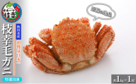 【漁獲量日本一】至福の逸品！特選冷凍「枝幸毛がに」約1kg×1尾 毛蟹 毛ガニ オホーツク 北海道