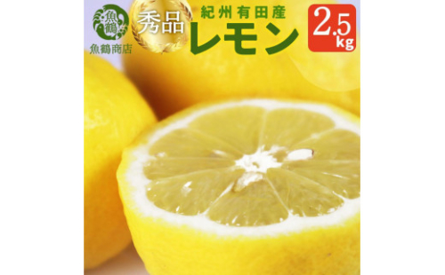 秀品　紀州有田産レモン　2.5kg［2026年3月上旬以降発送］［先行予約］［UT45］ 1159321 - 和歌山県那智勝浦町